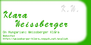klara weissberger business card